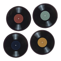Home Déco Factory 'Vinyl' Coasters - 4 Pieces