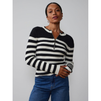 New York & Company Women's 'Quarter Zip Stripe' Sweater