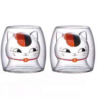Aulica Set Of 2 Cat Cup Double Wall