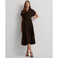 LAUREN Ralph Lauren 'Self-Belt Roll-Tab Sleeve' Midi Kleid für Damen