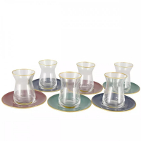 Aulica Set Of 6 Tea Cups And Saucers