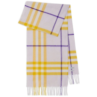 Burberry Men's 'Checked Fringed Edge' Wool Scarf
