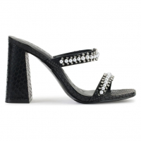 Karl Lagerfeld Paris Women's 'Rayan Rhinestone Block' High Heel Sandals