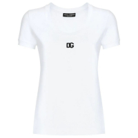 Dolce & Gabbana T-shirt 'Logo-Embroidered' pour Femmes