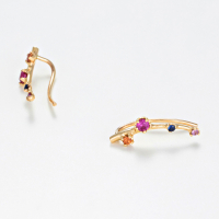 Atelier du diamant Women's 'Colorful Climb' Earrings