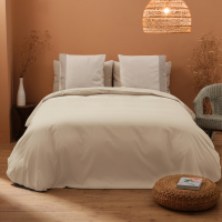 Biancoperla HESTER Beige bed duvet cover set - 240x260 | 63x63