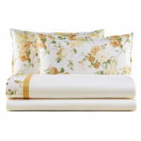 Biancoperla GIULIETTA King size cotton bed complete set, Yellow - 250x290 + 180x200 | 80x50