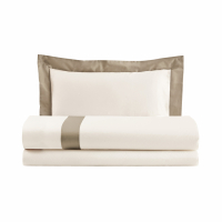 Biancoperla SHARON Brown Single-bed duvet cover set