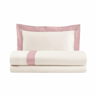 Biancoperla SHARON Pink Queen-size duvet cover complete set