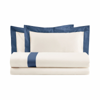 Biancoperla SHARON Blue Double-bed duvet cover complete set