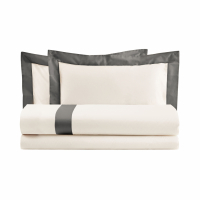 Biancoperla SHARON Grey Double-bed duvet cover complete set