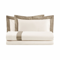 Biancoperla SHARON Brown Double-bed duvet cover complete set