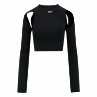 Off-White Women's 'Logo-Stamp Cut-Out' Long Sleeve top
