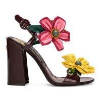 Dolce & Gabbana Women's 'Floral-Appliqué' High Heel Sandals