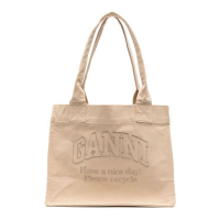 Ganni Sac Cabas 'Logo-Embroidered' pour Femmes
