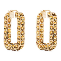 Amina Muaddi 'Charlotte Crystal-Embellished Hoop' Ohrringe für Damen
