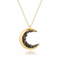 Liv Oliver Women's 'Crecent Moon' Necklace