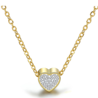 Liv Oliver Women's 'Heart Embelished' Necklace