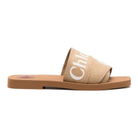Chloé Women's 'Woody Logo-Embroidered' Flat Sandals