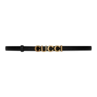 Gucci Women's 'Logo-Buckle Thin' Belt