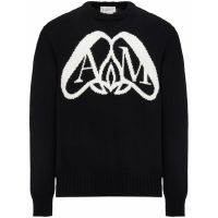 Alexander McQueen Men's 'Seal Logo-Intarsia' Sweater