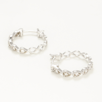 Le Diamantaire Women's 'Créoles Hojas' Earrings