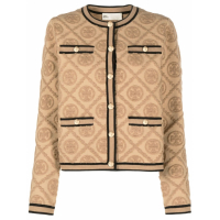 Tory Burch Cardigan 'Kendra Double T-Embossed' pour Femmes