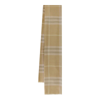 Burberry Men's 'Check Motif Frayed Profiles' Wool Scarf