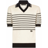 Dolce & Gabbana Men's 'Striped Logo-Embroidered' Polo Shirt