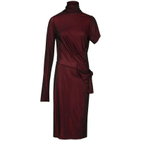Maison Margiela Women's 'Asymmetric Ruched' Midi Dress