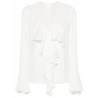 Givenchy Women's '4G With Ruffles' Long Sleeve Blouse