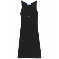 Off-White Women's 'Off-Embroidered Ribbed' Mini Dress