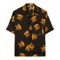 Palm Angels Men's 'Burning Monogram-Print' Short sleeve shirt