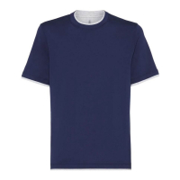 Brunello Cucinelli T-shirt 'Double-Layer' pour Hommes