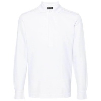 Zegna Men's 'Stripe' Long-Sleeve Polo Shirt