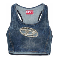 Diesel Women's 'De-Top-Fsd Crystal-Embellished' Crop Top