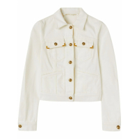 Palm Angels Women's 'Spread-Collar' Denim Jacket