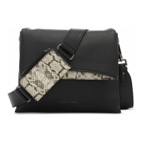Calvin Klein Women's 'Chrome Adjustable Flap with Zippered Pouch' Crossbody Bag