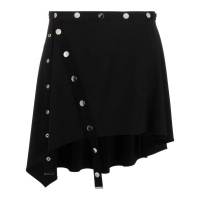 The Attico Women's 'Press-Stud Asymmetric' Mini Skirt