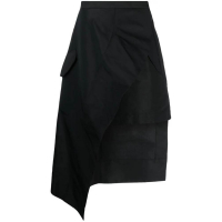 Alexander McQueen Women's 'Wrap-Design Asymmetric' Midi Skirt