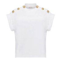 Alexander McQueen Women's 'Seal Button-Embellished' T-Shirt