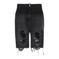 Givenchy Women's 'Logo Distressed' Denim Shorts