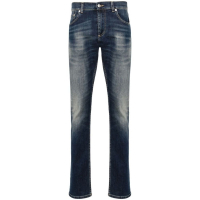 Alexander McQueen Jeans 'Logo-Embroidered' pour Hommes