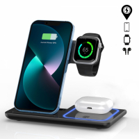 Access4us '3 In 1 Foldable' Wireless Charger for Airpods,Smartphones,Smartwatch