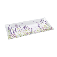 Easy Life Fine Quality Glass Tray 36x17cm Lavender Field in Gift Box