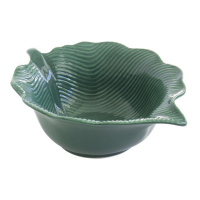 Easy Life Porcelain Bowl 21x16cm Leaf Shape in Tropical Leaves Color Box