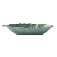 Easy Life Porcelain Leaf Bowl 30x13cm in Tropical Leaves Color Box