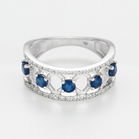 Atelier du diamant Bague 'Lady Blue' pour Femmes