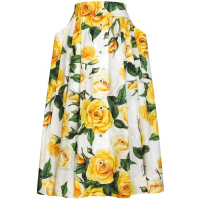 Dolce & Gabbana Women's 'Rose-Print' Midi Skirt