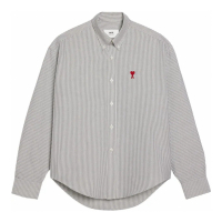 Ami Alexandre Mattiussi Men's 'Logo-Embroidered Striped' Shirt